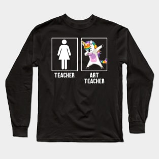 Teacher vs Art teacher Long Sleeve T-Shirt